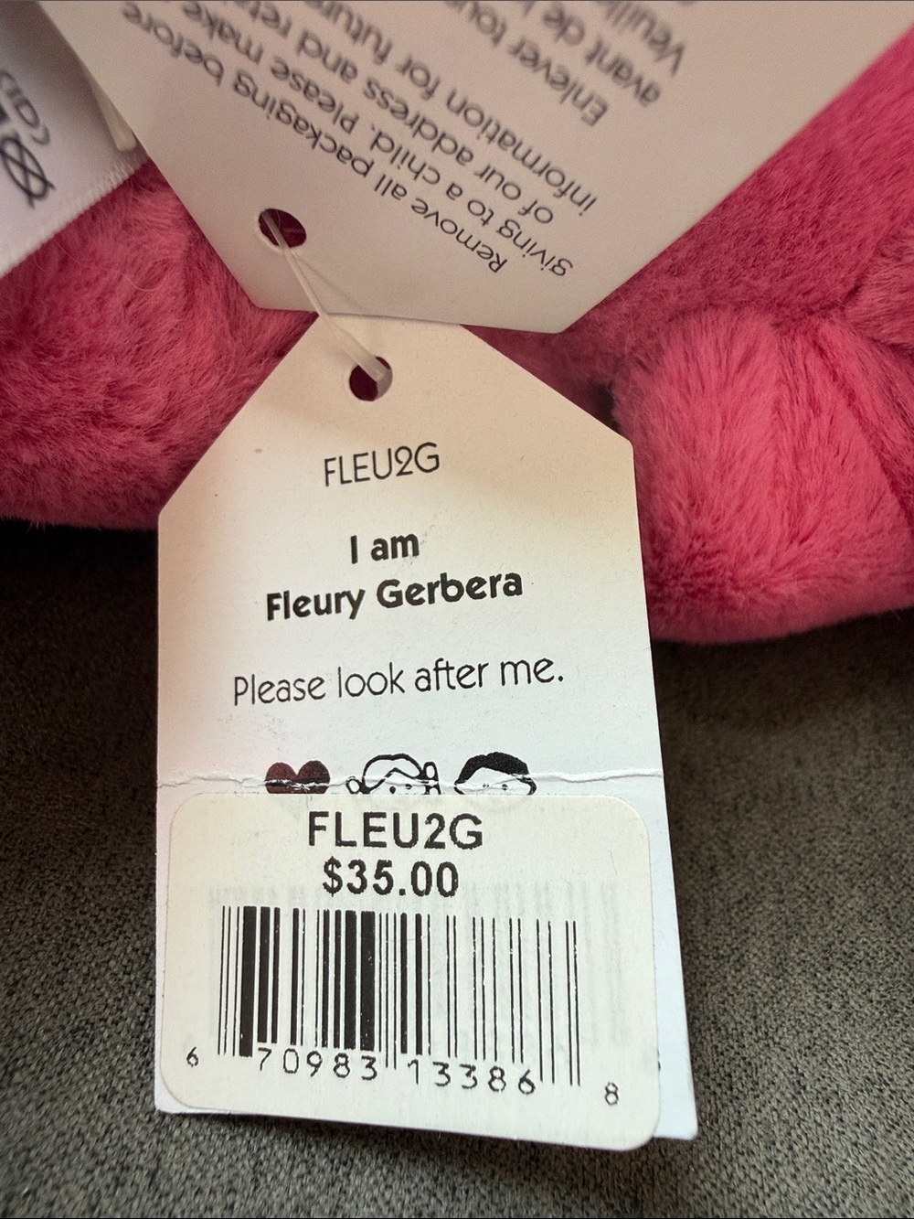 Jellycat Pink Daisy Plush Flower - Picture 5 of 5